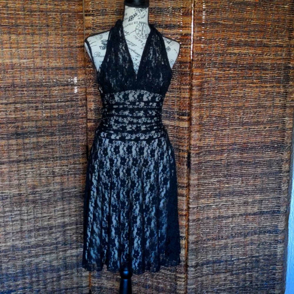 Black lace dress